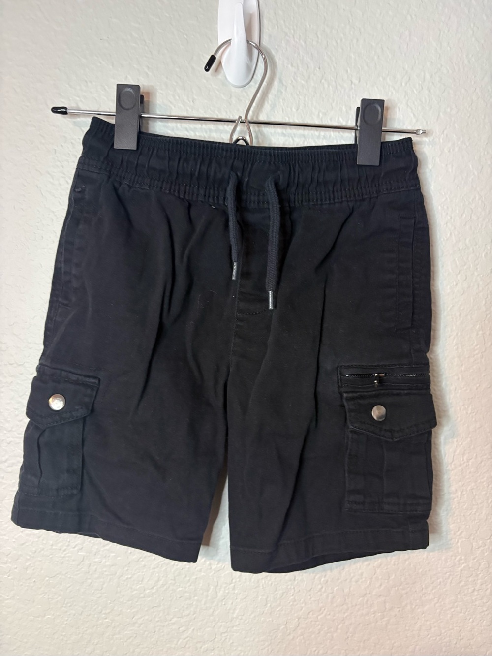 wonder nation Kid’s Black Cargo Drawstring Shorts